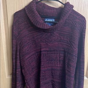 Red Shawl Sweater - L